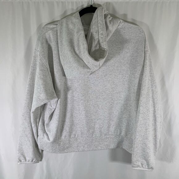Nike Standard Issue Hoodie Women's Medium Heathered White Drawstring Pockets - Picture 10 of 11